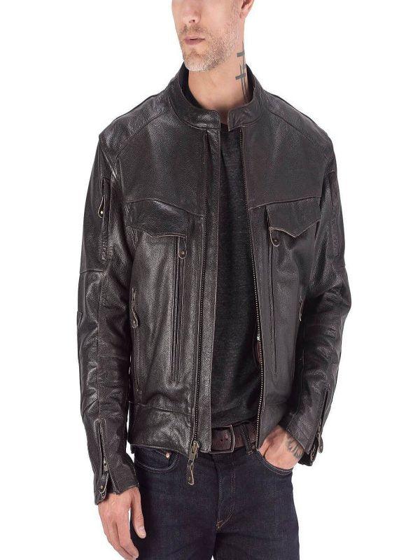 Men Classic Motorcycle Jacket - Leather Loom