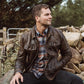Men Lambskin Iconic Brown Trucker Leather Jacket - Leather Loom