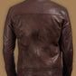 Men Polish Brown Leather Jacket - Leather Loom