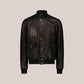 Men Vintage Black A-1 Flight Lambskin Leather Bomber Jacket - Leather Loom