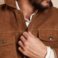 Men's Brown Suede Leather Cowboy Western Jacket - Leather Loom