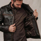 Men's Classic Brown Flight Leather Jacket - Leather Loom