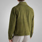 Men's Green Suede Leather Trucker Jacket - Leather Loom