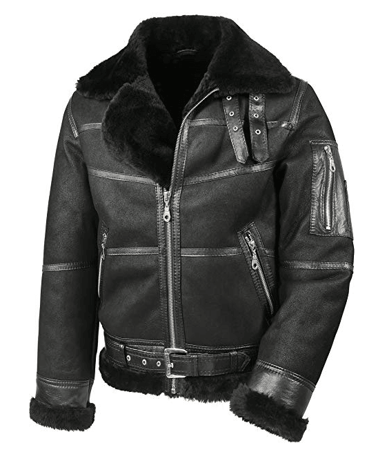 Mens Aviator B16 Sheepskin Shearling Jacket - Leather Loom