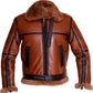 Mens Aviator Bomber Leather Jacket With Fur - Leather Loom