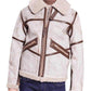 Mens Aviator Waxed White Leather Jacket - Leather Loom