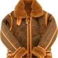Mens Classic Style B3 Bomber Leather Jacket With Fur - Leather Loom