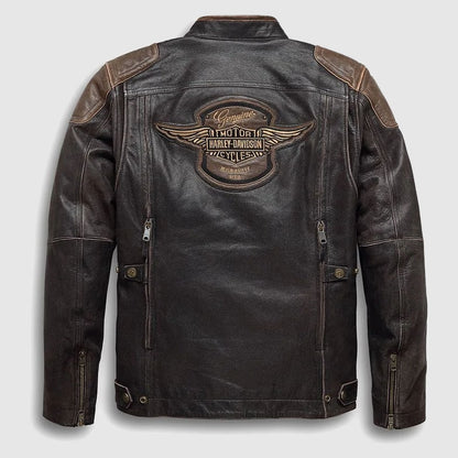 Men’s H-D Triple Vent System Trostel Leather Jacket - Leather Loom