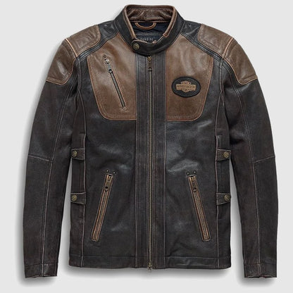 Men’s H-D Triple Vent System Trostel Leather Jacket - Leather Loom