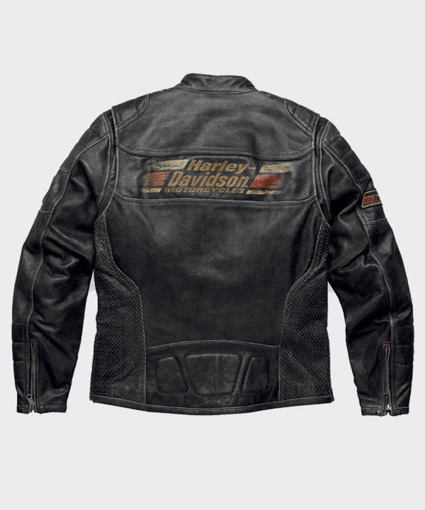 Harley Davidson Classic Motorcycle Leather Jacket For Men - Leather Loom