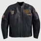 Harley Davidson Perforated Black Jacket - Leather Loom