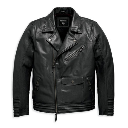 Maverick Leather Biker Jacket – Black - Leather Loom