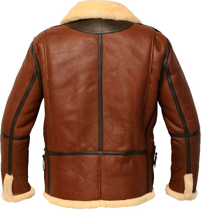 New Men’s Distresses Flight Leather Jacket With Fur - Leather Loom