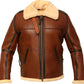 New Men’s Distresses Flight Leather Jacket With Fur - Leather Loom