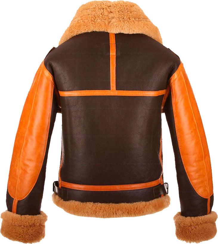 New Style Two Tone Mens Bomber Leather Jacket With Fur - Leather Loom