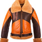 New Style Two Tone Mens Bomber Leather Jacket With Fur - Leather Loom