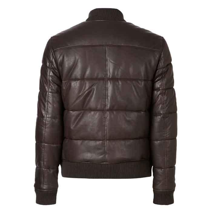 BOWEN LEATHER PUFFER BOMBER JACKET - Leather Loom