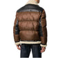 Front Full Zipped Puffer Leather Jacket For Men’s - Leather Loom