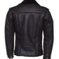 Men's Black on Black Shearling Biker Jacket - Leather Loom