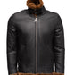 B3 Classic Ginger Brown Bomber Aviator Shearling Jacket For Men - Leather Loom