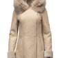 Gracie's Hooded Shearling Sheepskin fox fur Jacket - Leather Loom