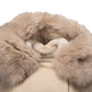 Gracie's Hooded Shearling Sheepskin fox fur Jacket - Leather Loom