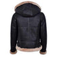 Aviator Hooded Flying Leather Jacket For Women - Leather Loom