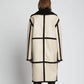 Women's Aviator Shearling Leather Trench Long Coat - Leather Loom