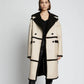 Women's Aviator Shearling Leather Trench Long Coat - Leather Loom