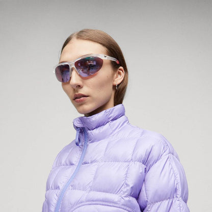 Women's Purple Winter Warmth Puffer Jacket - Leather Loom