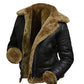 Womens Fur Aviator Flight Jacket - Leather Loom