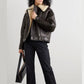 Black Women B3 RAF Aviator Cowhide Shearling Leather Jacket - Leather Loom