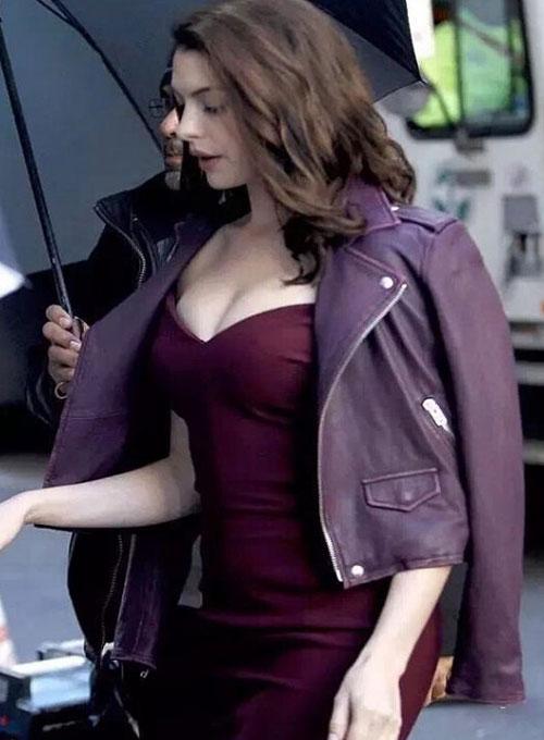 ANNE HATHAWAY OCEAN'S EIGHT LEATHER JACKET