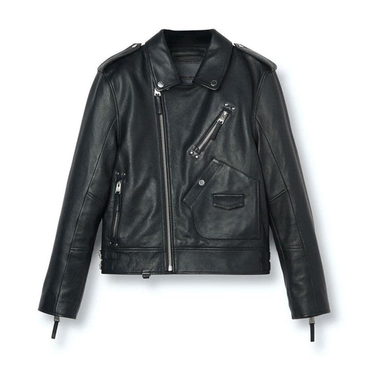 Black Biker Leather Jacket for Men - Leather Loom