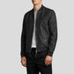 Wilt Black Bomber Leather Jacket - Leather Loom