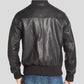 Rico Black Bomber Leather Jacket - Leather Loom