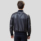 Abramo Black Bomber Lambskin Leather Jacket - Leather Loom