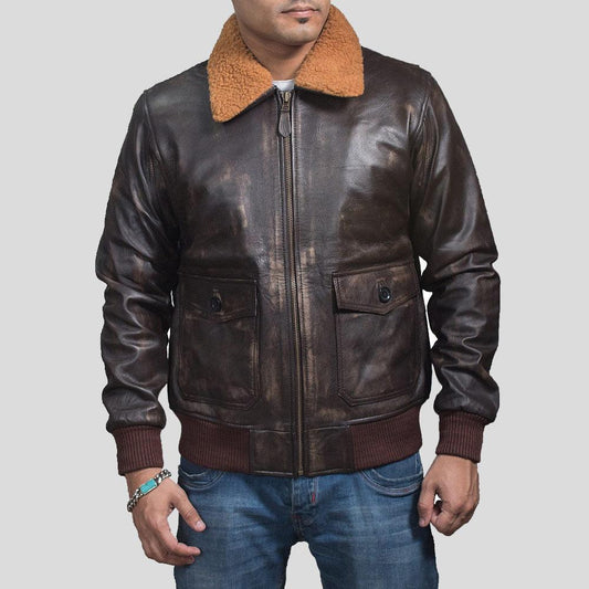 Kane Brown Bomber Leather Jacket - Leather Loom