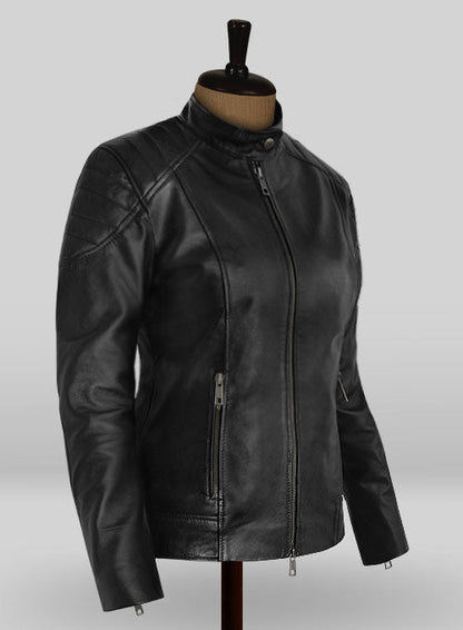 EMMA STONE ZOMBIELAND DOUBLE TAP LEATHER JACKET - Leather Loom