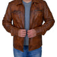 Men’s Distressed Brown Jacket - Leather Loom