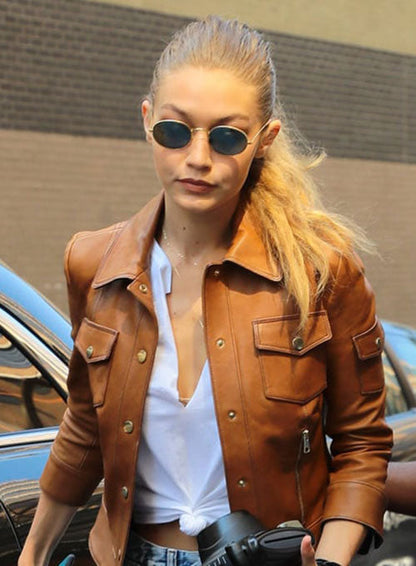 GIGI HADID LEATHER JACKET - Leather Loom