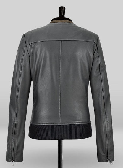 JENNIFER ANISTON GREY LEATHER JACKET - Leather Loom