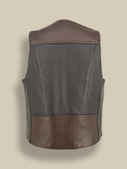 Men Vintage Leather Vest - Leather Loom