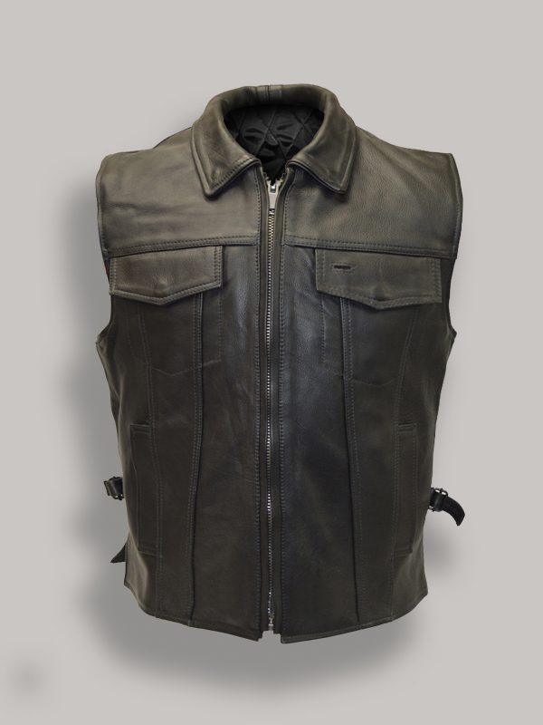 Men Fight Club Leather Vest - Leather Loom