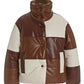 Luxury Style Lamb Brown Leather Puffer Jacket - Leather Loom