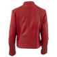 Women RAF B3 Sheepskin Red Biker Leather Jacket - Leather Loom