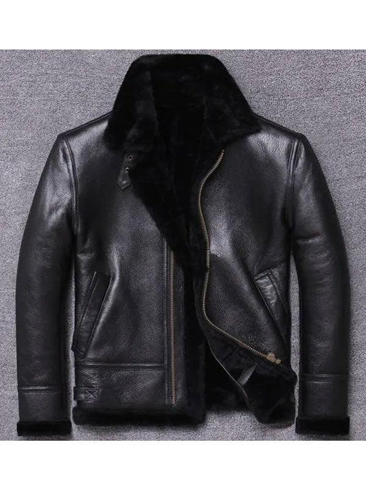 Mens Sheepskin Winter Fur Coat Jacket - Leather Loom