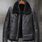 Aviator Winter Coat Fur Bomber Leather Jacket - Leather Loom