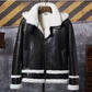 New Mens Bomber Hooded Sheepskin Leather Jacket Short Coat - Leather Loom