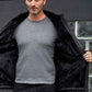 Mink Fur Overcoat Oversize Winter Outwear Long Black Leather Jacket - Leather Loom